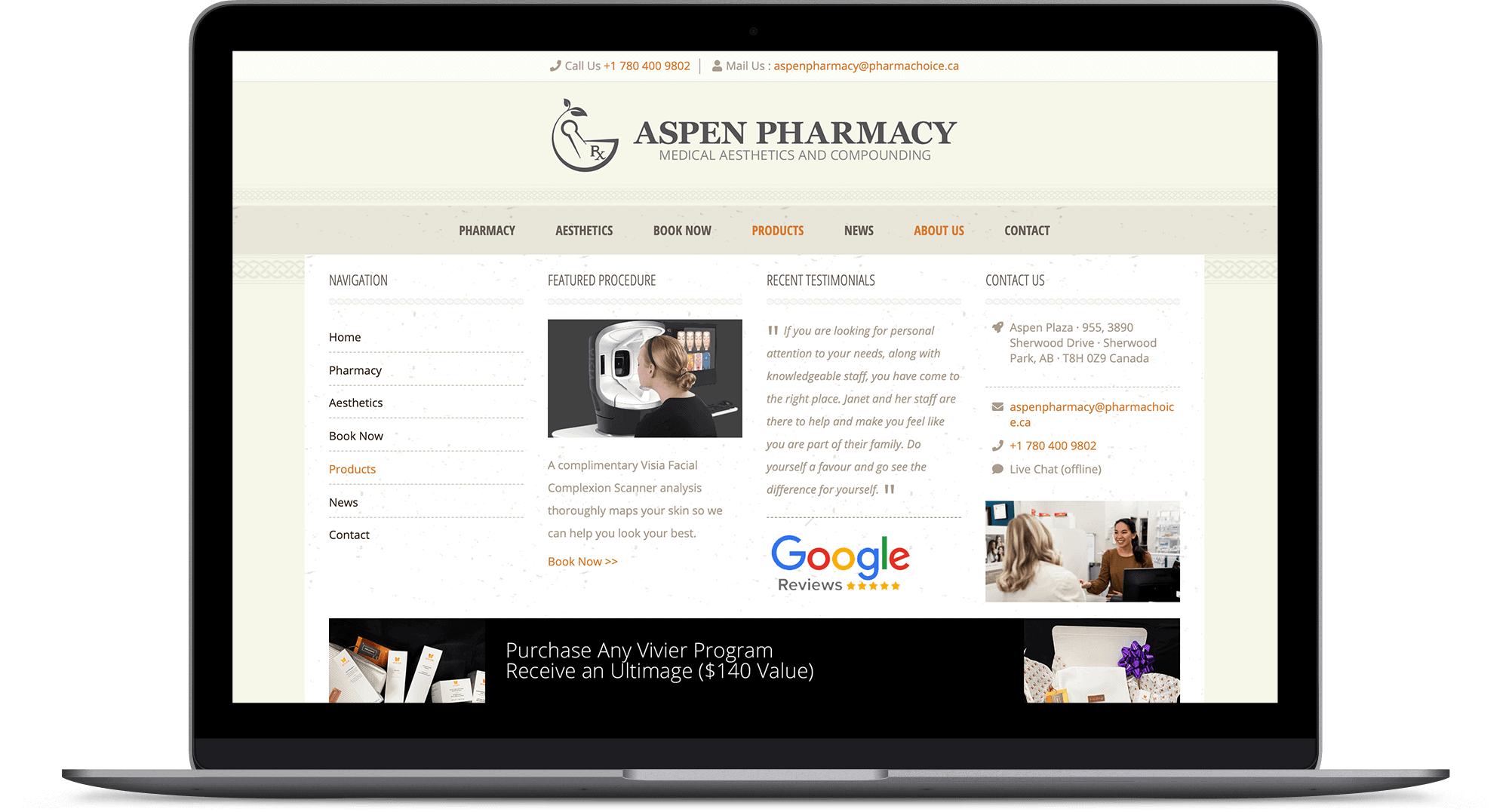 Aspen Pharmacy Mega Menu