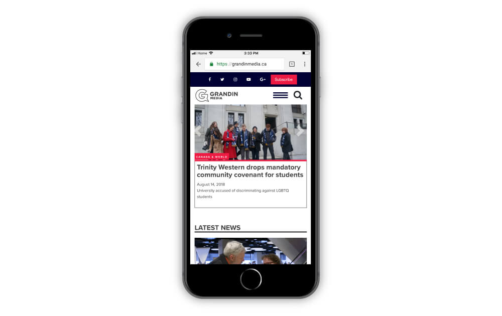 Grandin Media Mobile Site